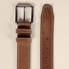 Amazon Essentials Men’s Stitched Edge Leather Belt(Tan)