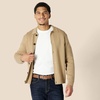Amazon Essentials Men’s Stitched Edge Leather Belt(Tan)