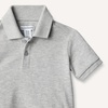 Amazon Essentials Toddler and Baby Boys’ Cotton Spandex Polo Shirt(Light Grey Heather/Navy/White)