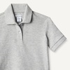 Amazon Essentials Toddlers and Baby Girls’ Cotton Spandex Polo Shirt, Breathable Stretch Pique Knit, Pack of 3(Light Grey Heather/White/Stripe)
