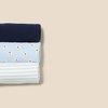 Amazon Essentials Unisex Babies’ Breathable Cotton Swaddle Receiving Blankets, Pack of 3(Navy/Stripe/Koala)
