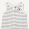 Amazon Essentials Unisex Babies’ Cotton Jersey Sleeveless and Short-Sleeve Romper Set, Pack of 2(Beige Dogs/Heather Stripe)