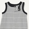 Amazon Essentials Unisex Babies’ Cotton Jersey Sleeveless and Short-Sleeve Romper Set, Pack of 2(Blue/Stripe)