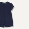 Amazon Essentials Unisex Babies’ Cotton Jersey Sleeveless and Short-Sleeve Romper Set, Pack of 2(Blue/Stripe)