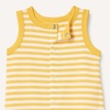 Amazon Essentials Unisex Babies’ Cotton Jersey Sleeveless and Short-Sleeve Romper Set, Pack of 2(Purple Melon Tiger/Stripe)