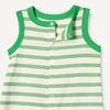 Amazon Essentials Unisex Babies’ Cotton Jersey Sleeveless and Short-Sleeve Romper Set, Pack of 2(Sporty/Stripe)