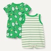 Amazon Essentials Unisex Babies’ Cotton Jersey Sleeveless and Short-Sleeve Romper Set, Pack of 2(Sporty/Stripe)