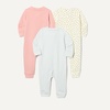 Amazon Essentials Unisex Babies’ Cotton Zip-Front Sleep and Play Footless Sleepsuit, Pack of 3(Dusty Rose/Dots/Stripe)