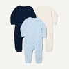 Amazon Essentials Unisex Babies’ Cotton Zip-Front Sleep and Play Footless Sleepsuit, Pack of 3(Navy/Stripe/Koala)