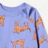 Amazon Essentials Unisex Babies’ French Terry Sweatshirt and Sweatpants Set(Purple Melon Tiger)