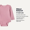 Amazon Essentials Unisex Babies’ Long-Sleeve Cotton Bodysuits, Pack of 6(Multicolor)