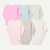 Amazon Essentials Unisex Babies’ Long-Sleeve Cotton Bodysuits, Pack of 6(Pink/Floral)