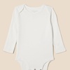 Amazon Essentials Unisex Babies’ Long-Sleeve Cotton Bodysuits, Pack of 6(White)
