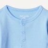 Amazon Essentials Unisex Babies’ Long-Sleeve Cotton Ribbed Henley Bodysuits(Cornflower Blue/French Stripe)
