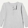 Amazon Essentials Unisex Babies’ Long-Sleeve Cotton Ribbed Henley Bodysuits(Ivory/Light Grey Heather)