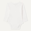Amazon Essentials Unisex Babies’ Long-Sleeve Cotton Ribbed Henley Bodysuits(White)