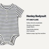Amazon Essentials Unisex Babies’ Short Sleeve Henley Bodysuit, Pack of 2(Cornflower Blue/French Stripe)