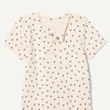 Amazon Essentials Unisex Babies’ Short Sleeve Henley Bodysuit, Pack of 2(Pale Pink/Dot)