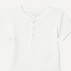 Amazon Essentials Unisex Babies’ Short Sleeve Henley Bodysuit, Pack of 2(White)