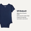 Amazon Essentials Unisex Babies’ Short-Sleeve Bodysuits(Blue/Light Heather Grey)