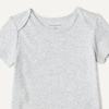 Amazon Essentials Unisex Babies’ Short-Sleeve Bodysuits(Light Heather Grey/Pink)