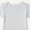 Amazon Essentials Unisex Babies’ Short-Sleeve Bodysuits(Light Heather Grey/White)