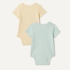 Amazon Essentials Unisex Babies’ Short-Sleeve Bodysuits(Multicolor/ Honey)