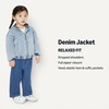 Amazon Essentials Unisex Babies’ Soft Stretch Regular-Fit Denim Jacket with Hood(Stone Light Wash)