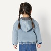 Amazon Essentials Unisex Babies’ Soft Stretch Regular-Fit Denim Jacket with Hood(Stone Light Wash)