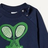 Amazon Essentials Unisex Toddlers’ Baby Long Sleeve Sweatshirt and Pant Set(Navy Raquet Royal)