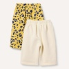 Amazon Essentials Unisex Toddlers and Babies’ French Terry Cotton Pants(Beige/Yellow Animal)