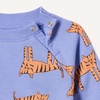 Amazon Essentials Unisex Toddlers and Babies’ French Terry Crewneck Sweatshirts(Grey Heather/Purple Tiger)