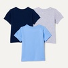 Amazon Essentials Unisex Toddlers and Babies’ Short Sleeve T-Shirts(Blue/Navy/Medium Grey Heather)
