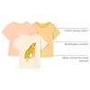 Amazon Essentials Unisex Toddlers and Babies’ Short Sleeve T-Shirts(Pastel Peach/Cheetah/Stripe)