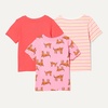 Amazon Essentials Unisex Toddlers and Babies’ Short Sleeve T-Shirts(Red/Stripe/Tigers)