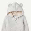 Amazon Essentials unisex-baby Sherpa Lined Full Zipper Hoodie(Light Grey Heather)
