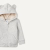 Amazon Essentials unisex-baby Sherpa Lined Full Zipper Hoodie(Light Grey Heather)