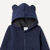 Amazon Essentials unisex-baby Sherpa Lined Full Zipper Hoodie(Navy)