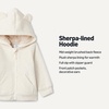Amazon Essentials unisex-baby Sherpa Lined Full Zipper Hoodie(Oatmeal Heather)