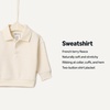 Amazon Essentials x Sofia Grainge Babies, Toddlers and Boys’ French Terry Polo Sweatshirt, Relaxed Fit(Ivory)