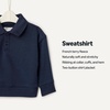 Amazon Essentials x Sofia Grainge Babies, Toddlers and Boys’ French Terry Polo Sweatshirt, Relaxed Fit(Navy)