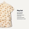 Amazon Essentials x Sofia Grainge Babies, Toddlers, and Boys’ T-Shirt and Short Play Set, Multipacks(Ivory Elephants)