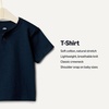 Amazon Essentials x Sofia Grainge Baby Boys’ Cotton Crewneck Short Sleeve T-Shirts with Shoulder Snap(Elephants/Navy)