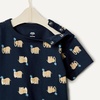 Amazon Essentials x Sofia Grainge Baby Boys’ Cotton Crewneck Short Sleeve T-Shirts with Shoulder Snap(Elephants/White)