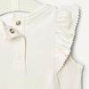 Amazon Essentials x Sofia Grainge Baby Girls’ Cotton Ruffle Sleeve Bodysuit with Embroidered Detail, Pack of 2(Ditsy Flower/Ivory)