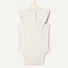 Amazon Essentials x Sofia Grainge Baby Girls’ Cotton Ruffle Sleeve Bodysuit with Embroidered Detail, Pack of 2(Ditsy Flower/Ivory)