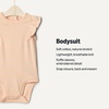 Amazon Essentials x Sofia Grainge Baby Girls’ Cotton Ruffle Sleeve Bodysuit with Embroidered Detail, Pack of 2(Strawberry/Stripe)