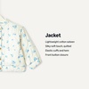 Amazon Essentials x Sofia Grainge Baby Girls’ Cotton Sateen Lightweight Printed Jacket(Ivory Blue Floral)