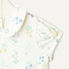 Amazon Essentials x Sofia Grainge Baby Girls’ Cotton Short Sleeve Romper with Peter Pan Collar(Light Yellow/Bouquets)