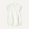 Amazon Essentials x Sofia Grainge Baby Girls’ Cotton Short Sleeve Romper with Peter Pan Collar(Light Yellow/Bouquets)